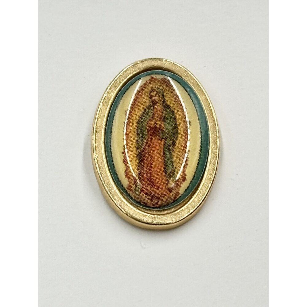 Vintage‎ Mary Guardian Angel Religious Lapel Pin